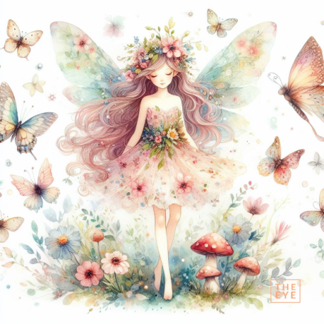 Un hada en un estilo de dibujo acuarela Un hada en un estilo de dibujo acuarela