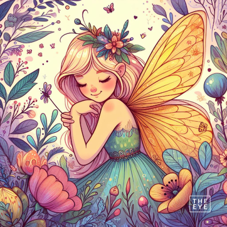 Un hada en un estilo de ilustración Un hada en un estilo de ilustración