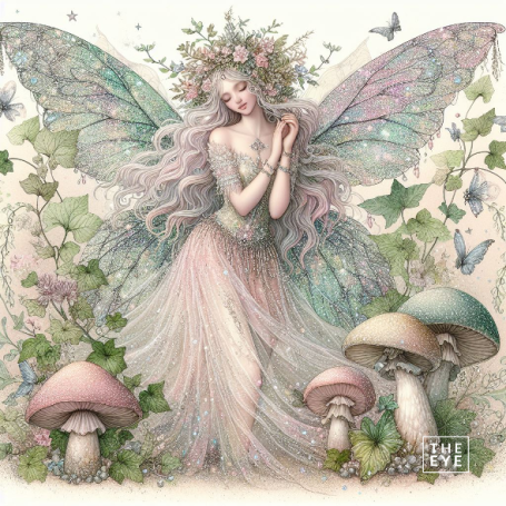 Un hada en un estilo de ilustración fantasía Un hada en un estilo de ilustración fantasía