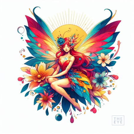 Un hada en un estilo de ilustración Un hada en un estilo de ilustración