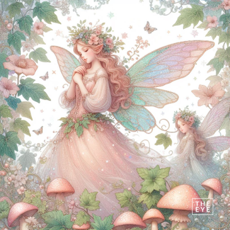 Un hada en un estilo de ilustración fantasía Un hada en un estilo de ilustración fantasía