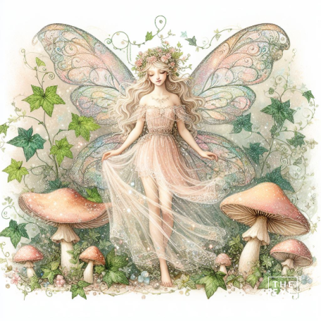 Un hada en un estilo de ilustración fantasía Un hada en un estilo de ilustración fantasía